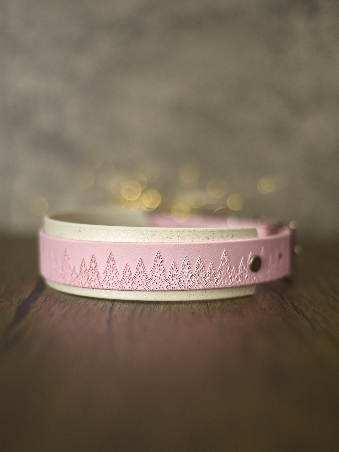 Forest Haven (Pink Pines) - Embossed Hound Collar