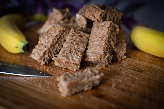 Banana and Peanut Butter Oat Bars - Recipe for Dogs