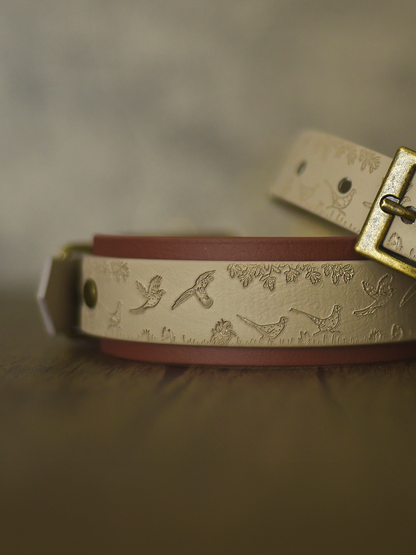 Fields and Feathers - Embossed Hound Collar