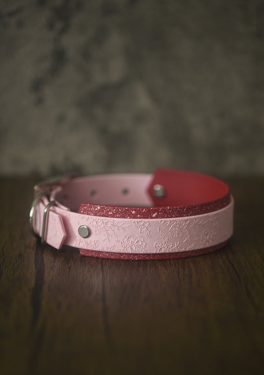 Wild Poppy - Embossed Hound Collar