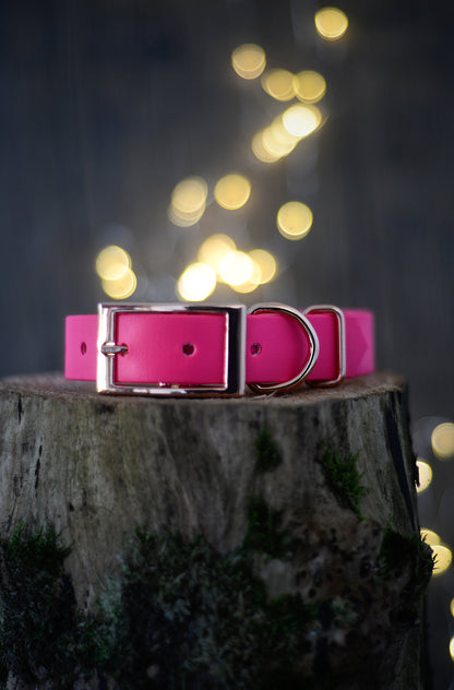 Pink Chic - Biothane Dog Collar (Waterproof)