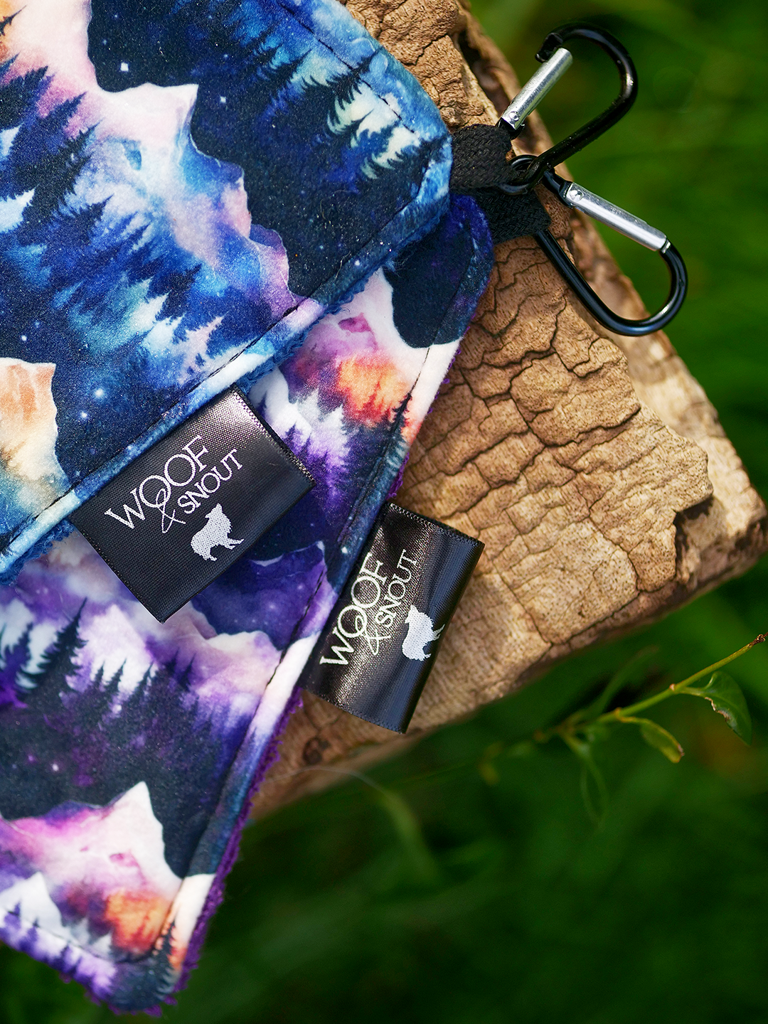 nightfall and matching daybrak adventure cloth blue and purple mountain design