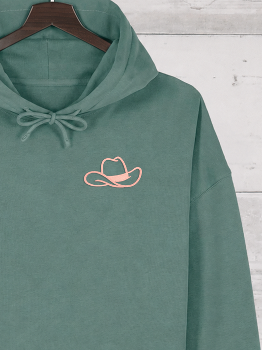 Yee-Haw! | Cowgirl Hoodie (Pink Hat)