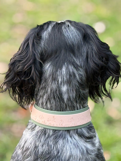 Wild Hare (Moss) - Embossed Hound Collar