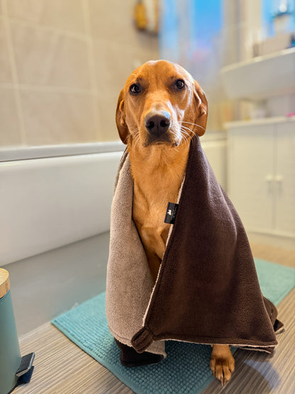 Mocha Luxury Dog Towel