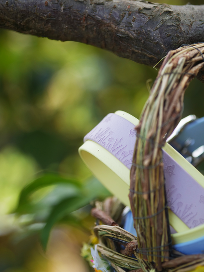 Bees & Blooms (Lilac) - Embossed Hound Collar