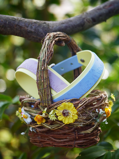 Bees & Blooms (Lilac) - Embossed Hound Collar