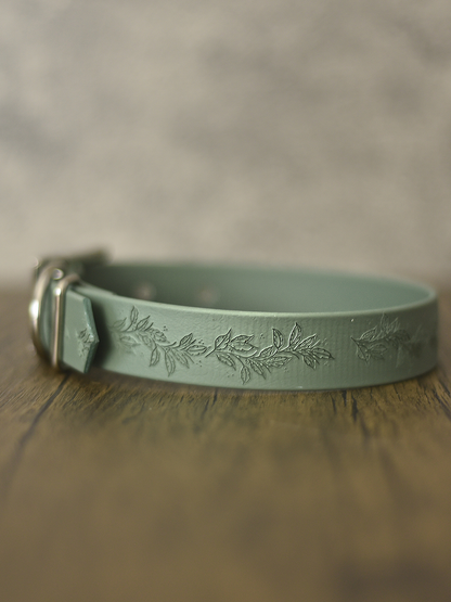 Woodland Charm (Moss) - Embossed Explorer Collar