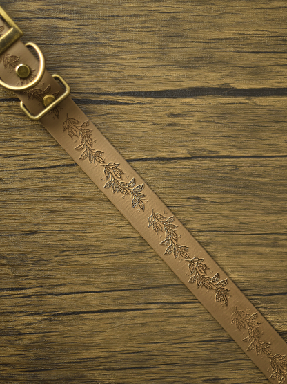 Woodland Charm (Coyote) - Embossed Explorer Collar