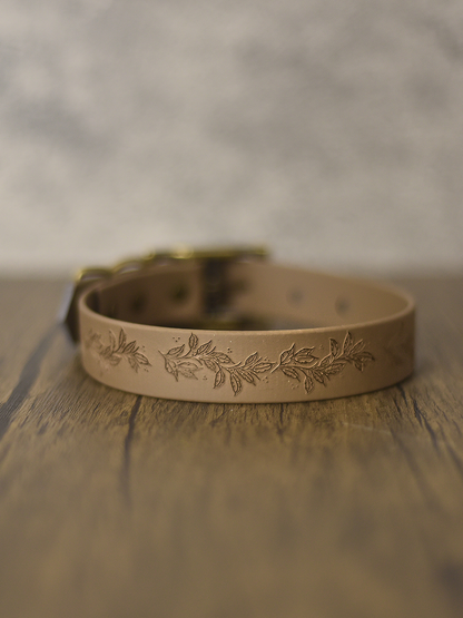Woodland Charm (Coyote) - Embossed Explorer Collar