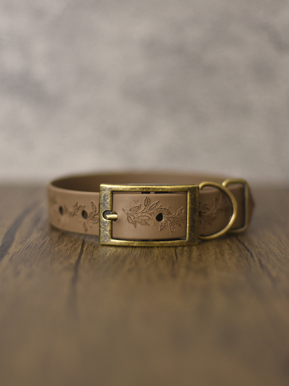 Woodland Charm (Coyote) - Embossed Explorer Collar