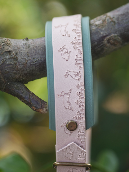 Wild Hare (Moss) - Embossed Hound Collar