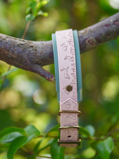 Wild Hare (Moss) - Embossed Hound Collar