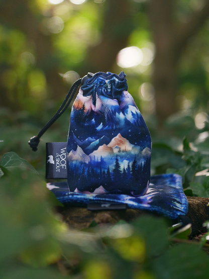 blue dog treat pouch nightfall mountain design waterproof dog training treat bag UK