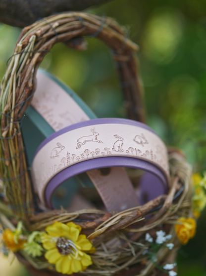 Wild Hare (Mauve) - Embossed Hound Collar